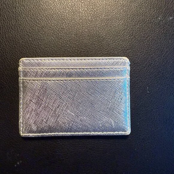 Tory Burch Credit Card Holder, Silver Metallic - Picture 2 of 2